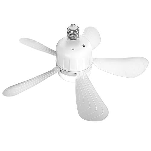 12W Socket Ceiling Fan with Dimmable LED, 3 Speeds & Remote Control