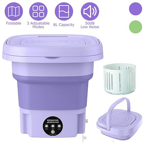 3 Mode-Portable Foldable Washing Machine with Detachable Drain Basket