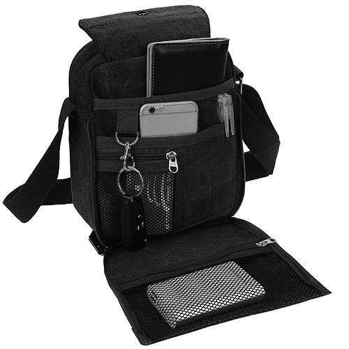 Unisex Canvas Crossbody Bag for Phone, Tablet & Essentials