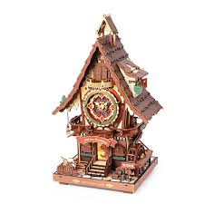 435 Piece Wooden Fairytale Treehouse Cuckoo Clock 3D Puzzle