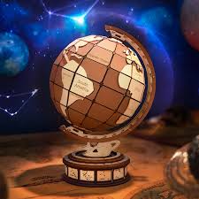 Decorative globe with a starry night sky background