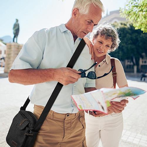 Unisex Canvas Crossbody Bag for Phone, Tablet & Essentials