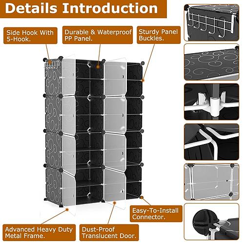 10-Tier 3-Row Shoe Rack Organizer with Transparent Doors – Stackable Shoe Cabinet