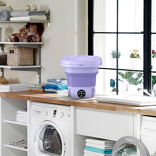 3 Mode-Portable Foldable Washing Machine with Detachable Drain Basket