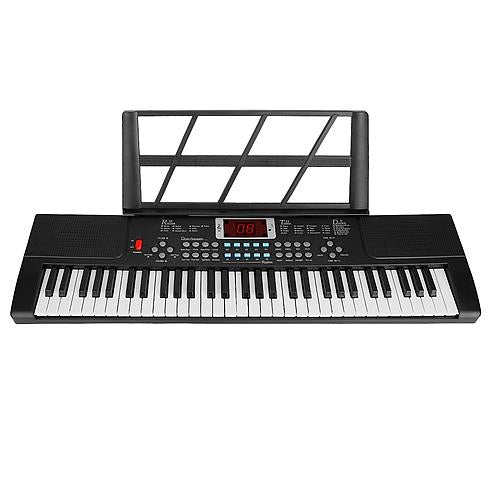 61-Key Digital Music Electronic Keyboard Piano w/ Stand & Microphone for Kids & Beginners