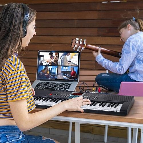 61-Key Digital Music Electronic Keyboard Piano w/ Stand & Microphone for Kids & Beginners