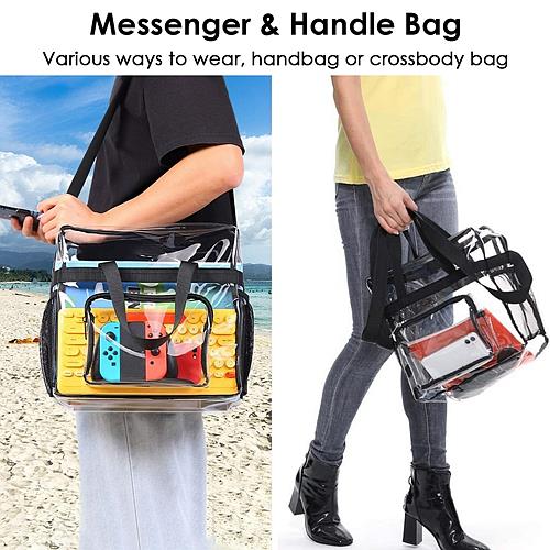 Stadium-Approved Clear Crossbody Bag with 11LBS Load Capacity