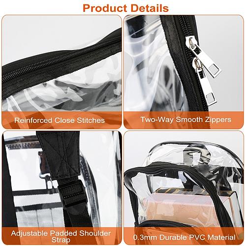 Clear Heavy Duty PVC Backpack with Reinforced Straps - 5.3 Gal