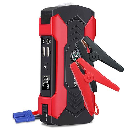 800A Peak Car Jump Starter Booster 28000mAh 12V Battery Charger w/ LCD & LED Flashlight