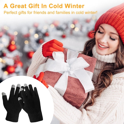 Unisex Full Finger Touch Screen Gloves - Winter Warmth for Running & Outdoor Activities