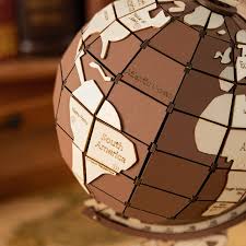 277 Piece Global Wonder Astronomical Globe –3D Wooden Puzzle Kit
