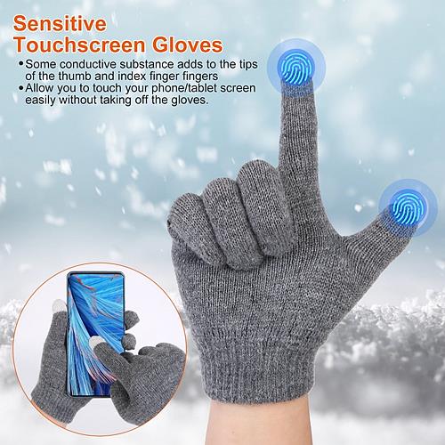 3-Piece Winter Set: Knitted Beanie, Scarf & Touch Screen Gloves for Men & Women