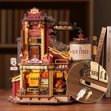 Automatic Gift Factory Music Box – 3D Wooden Puzzle (499 Pieces)