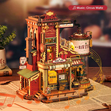 Automatic Gift Factory Music Box – 3D Wooden Puzzle (499 Pieces)
