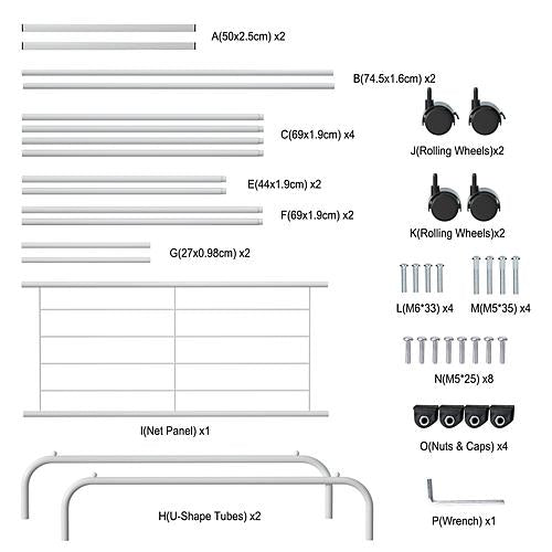 Garment Hanging Rack with Wheels – Clothing Rail & Shoe Organizer