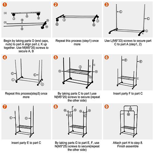 Garment Hanging Rack with Wheels – Clothing Rail & Shoe Organizer