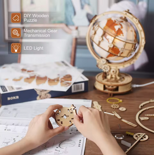 Luminous Globe 3D Puzzle Kit (180 Pieces)