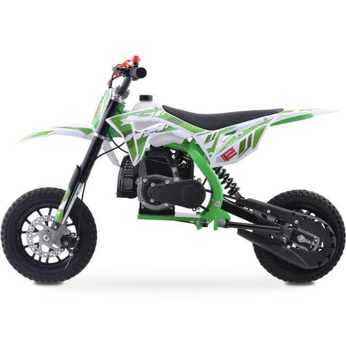 MotoTec Villain 52cc 2-Stroke Kids Gas Dirt Bike Green