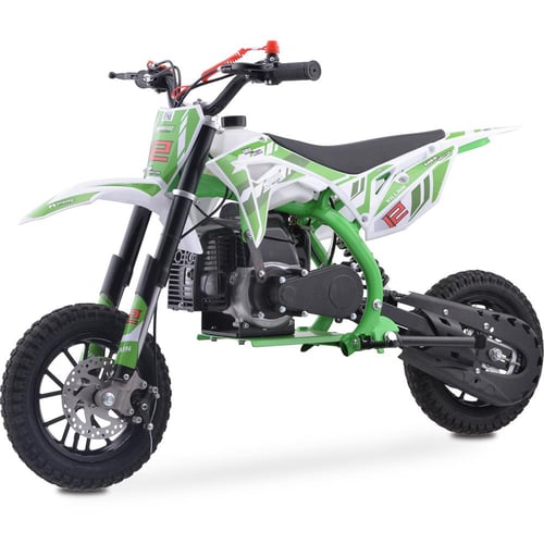 MotoTec Villain 52cc 2-Stroke Kids Gas Dirt Bike Green