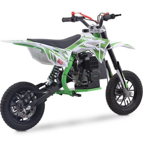 MotoTec Villain 52cc 2-Stroke Kids Gas Dirt Bike Green