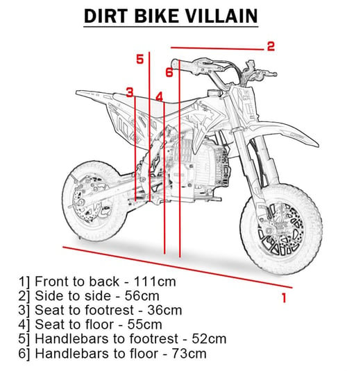 MotoTec Villain 52cc 2-Stroke Kids Gas Dirt Bike Green