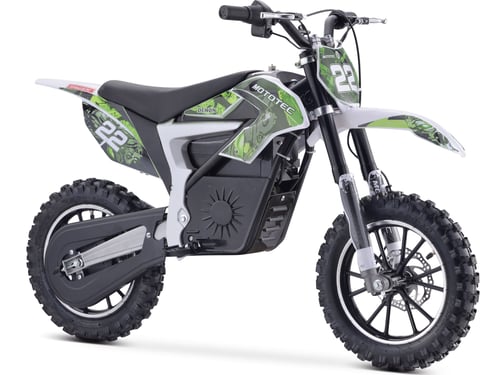 MotoTec 36v 500w Demon Electric Dirt Bike Lithium Green