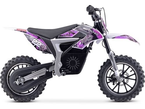 MotoTec 36v 500w Demon Lithium Electric Dirt Bike Purple