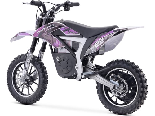 MotoTec 36v 500w Demon Lithium Electric Dirt Bike Purple