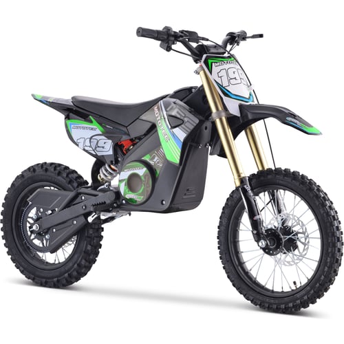 MotoTec 48v 1600w Lithium Pro Electric Dirt Bike Green