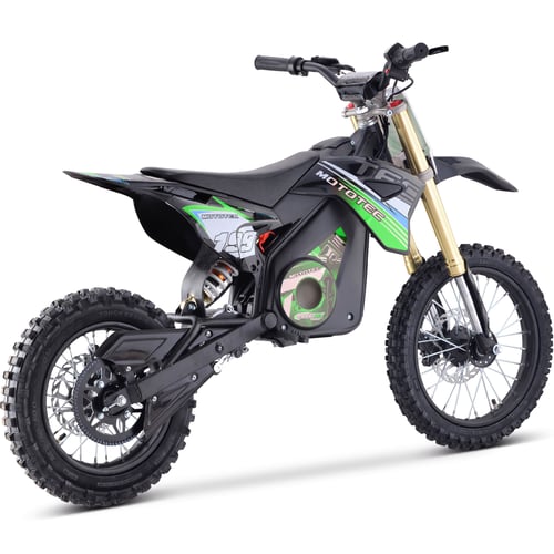 MotoTec 48v 1600w Lithium Pro Electric Dirt Bike Green