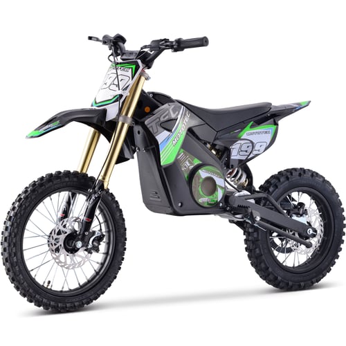 MotoTec 48v 1600w Lithium Pro Electric Dirt Bike Green