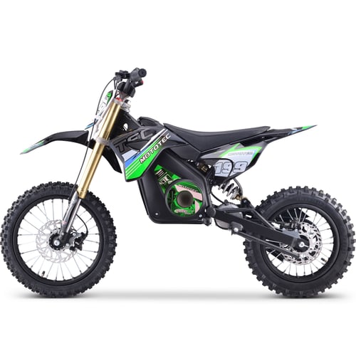 MotoTec 48v 1600w Lithium Pro Electric Dirt Bike Green