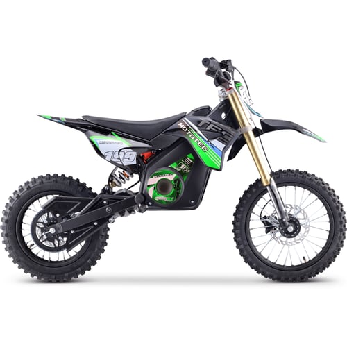 MotoTec 48v 1600w Lithium Pro Electric Dirt Bike Green