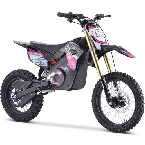 MotoTec 48v 1600w Lithium Pro Electric Dirt Bike Pink