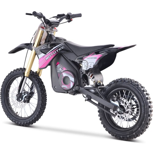 MotoTec 48v 1600w Lithium Pro Electric Dirt Bike Pink