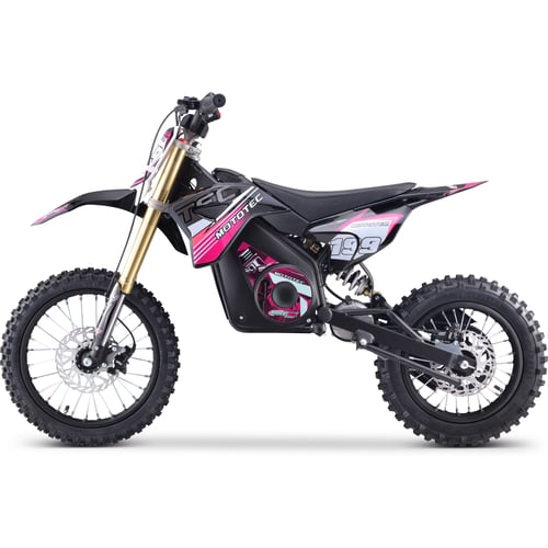 MotoTec 48v 1600w Lithium Pro Electric Dirt Bike Pink