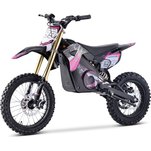 MotoTec 48v 1600w Lithium Pro Electric Dirt Bike Pink