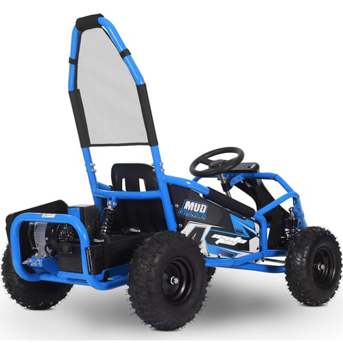 MotoTec Mud Monster 48v 1000w Electric Kids Off Road Go Kart Blue