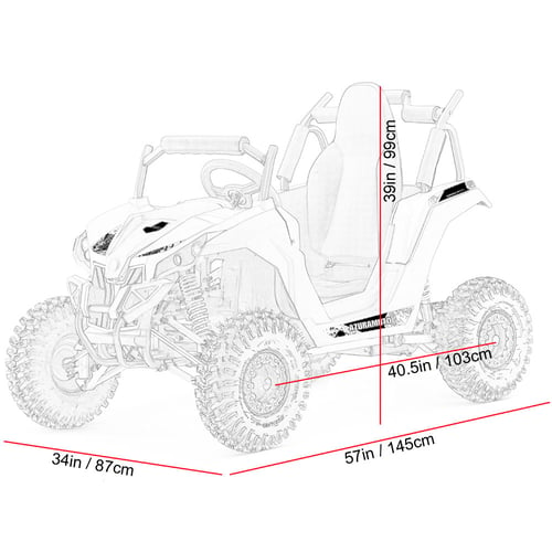 MotoTec Raider 48v 1200w Electric Kids Off Road UTV Blue