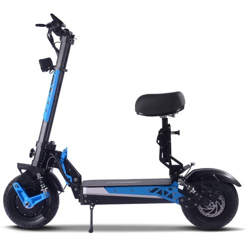 MotoTec Switchblade 60v 4000w Dual Hub Motor Lithium Powered Electric Scooter Blue