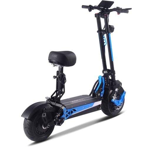 MotoTec Switchblade 60v 4000w Dual Hub Motor Lithium Powered Electric Scooter Blue