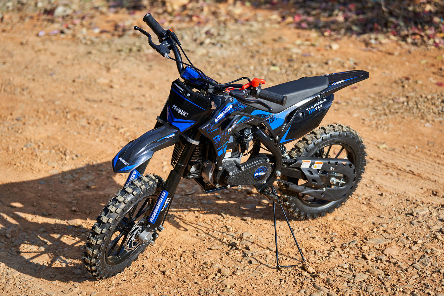 MotoTec Thunder 50cc 2-Stroke Kids Gas Dirt Bike Blue