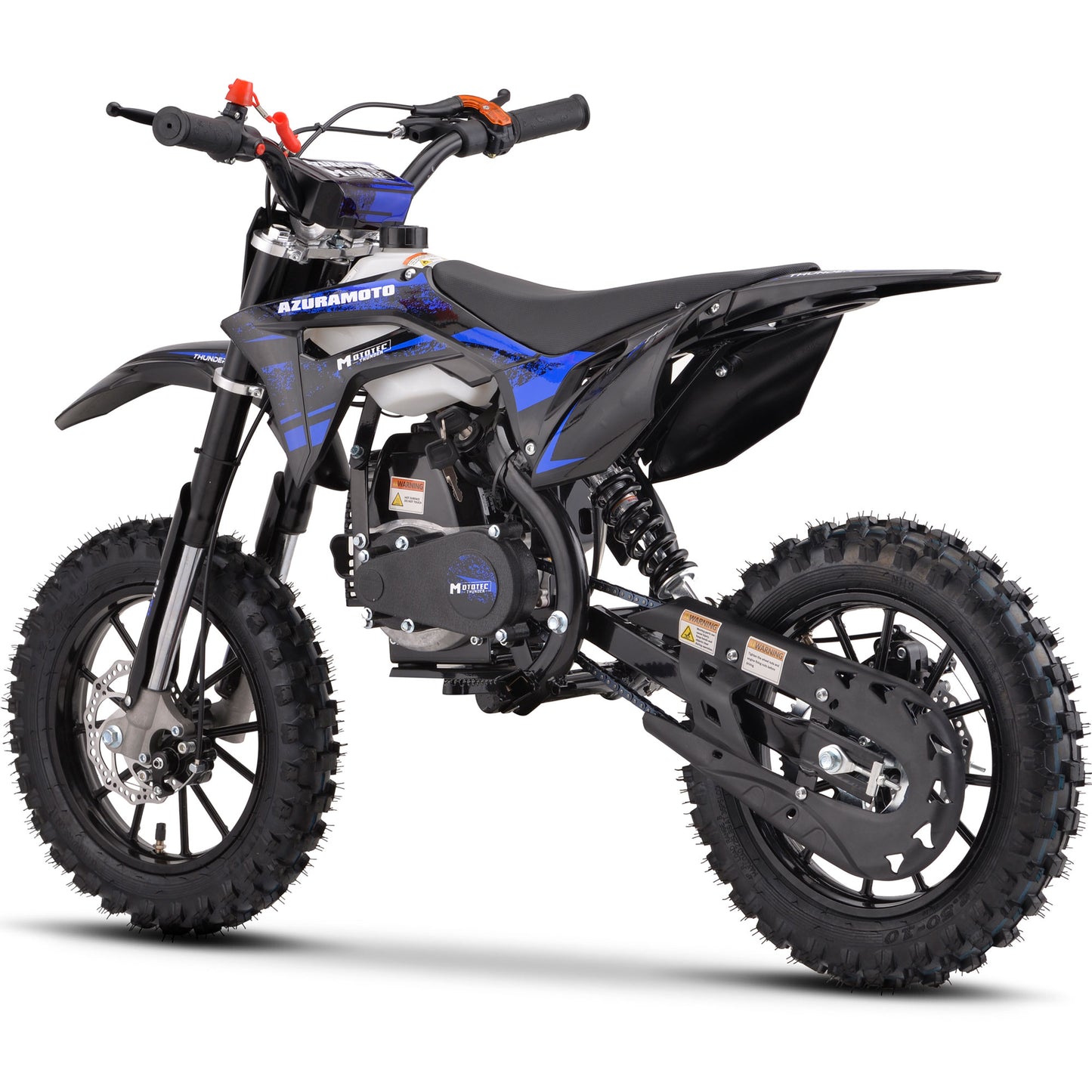 MotoTec Thunder 50cc 2-Stroke Kids Gas Dirt Bike Blue