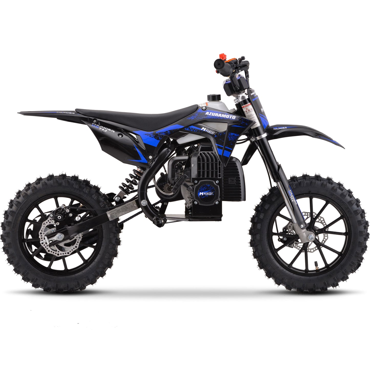 MotoTec Thunder 50cc 2-Stroke Kids Gas Dirt Bike Blue