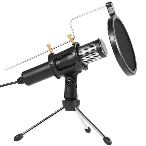 Professional USB Condenser Microphone with 180° Tripod & Pop Filter for Studio Recording, Podcasting, Gaming