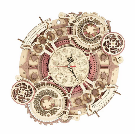 Zodiac Wall Clock & Time Engine Calendar 3D Puzzle (168 Pcs)