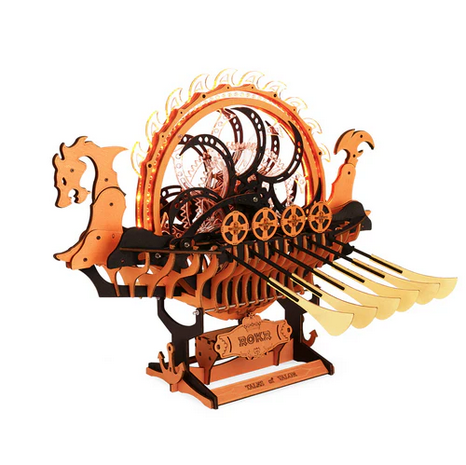 Viking Longship – Illuminated Wooden 3D Puzzle Model Kit (229 Pcs)