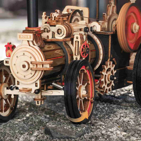 Steam Era Electric Locomotive – 3D Wooden Puzzle Model (469 Pieces)
