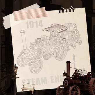 Steam Era Electric Locomotive – 3D Wooden Puzzle Model (469 Pieces)