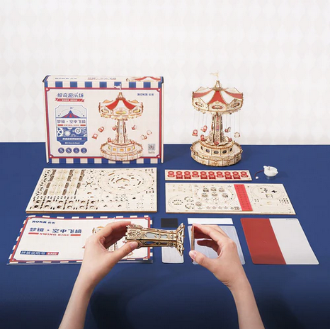 Swing Ride – DIY Music Box 3D Wooden Puzzle (289 Pieces)
